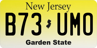 NJ license plate B73UMO