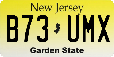 NJ license plate B73UMX