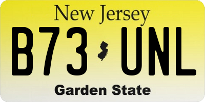 NJ license plate B73UNL