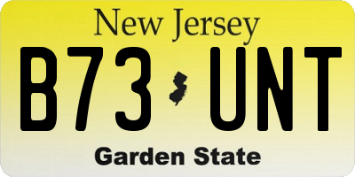 NJ license plate B73UNT