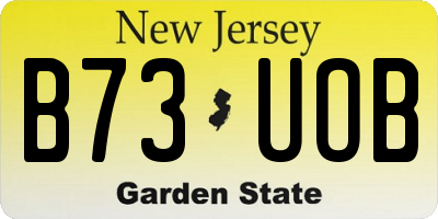 NJ license plate B73UOB