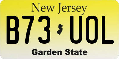 NJ license plate B73UOL