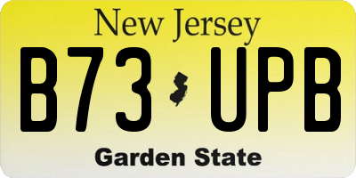 NJ license plate B73UPB