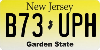 NJ license plate B73UPH