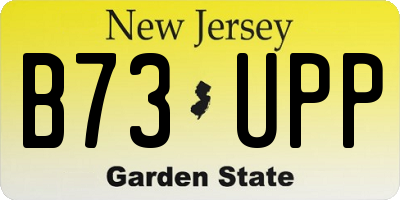 NJ license plate B73UPP