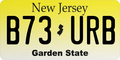 NJ license plate B73URB