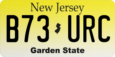 NJ license plate B73URC