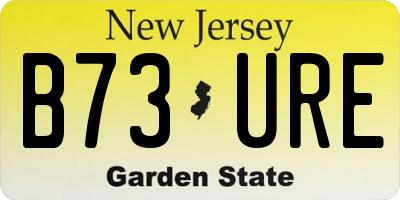 NJ license plate B73URE
