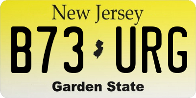 NJ license plate B73URG