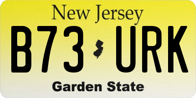 NJ license plate B73URK