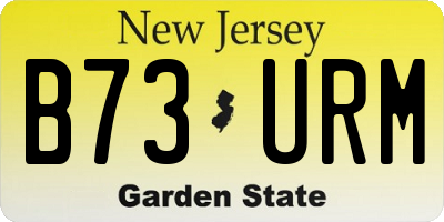 NJ license plate B73URM