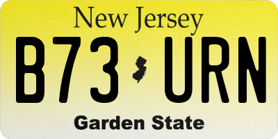 NJ license plate B73URN