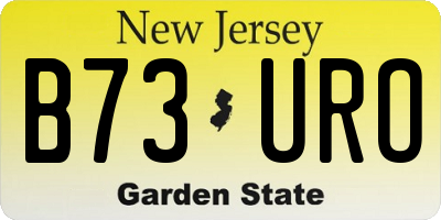 NJ license plate B73URO