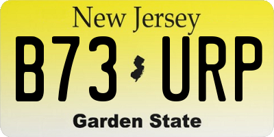 NJ license plate B73URP
