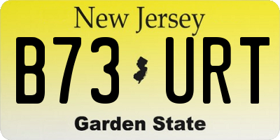 NJ license plate B73URT