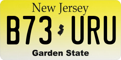 NJ license plate B73URU