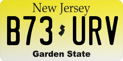 NJ license plate B73URV