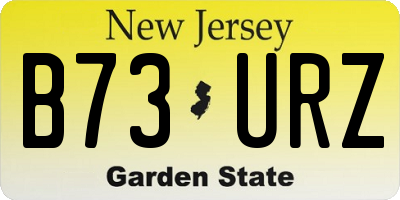 NJ license plate B73URZ