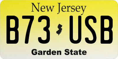 NJ license plate B73USB