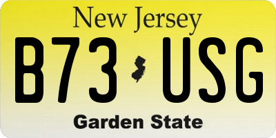 NJ license plate B73USG