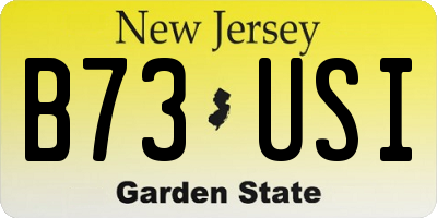 NJ license plate B73USI