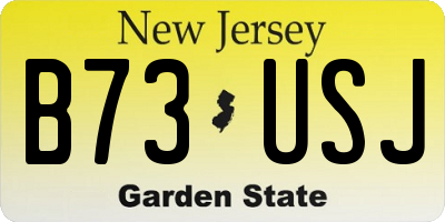 NJ license plate B73USJ