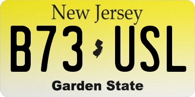 NJ license plate B73USL