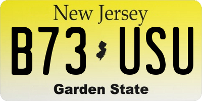 NJ license plate B73USU