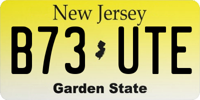 NJ license plate B73UTE