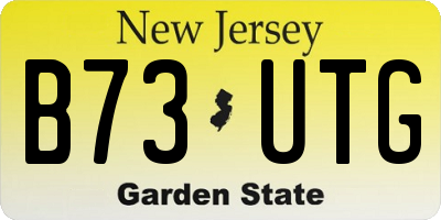NJ license plate B73UTG