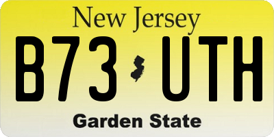 NJ license plate B73UTH