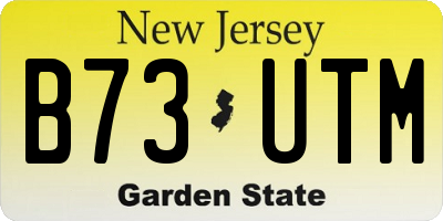 NJ license plate B73UTM