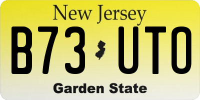 NJ license plate B73UTO
