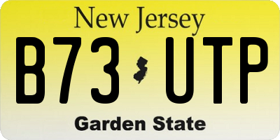 NJ license plate B73UTP