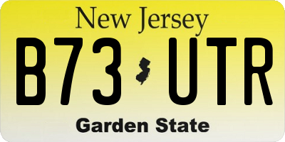 NJ license plate B73UTR