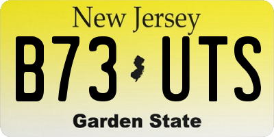NJ license plate B73UTS