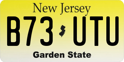 NJ license plate B73UTU