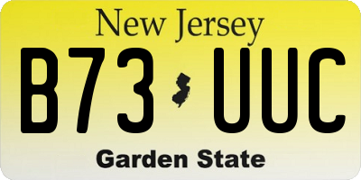 NJ license plate B73UUC