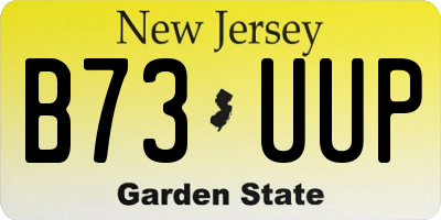 NJ license plate B73UUP