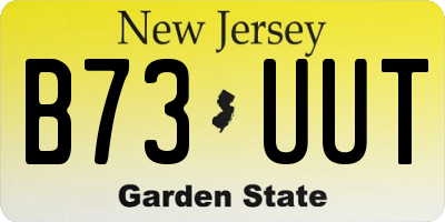 NJ license plate B73UUT