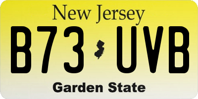 NJ license plate B73UVB