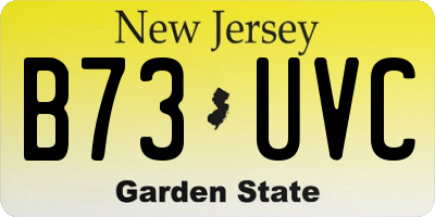 NJ license plate B73UVC