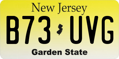 NJ license plate B73UVG