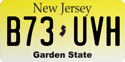 NJ license plate B73UVH