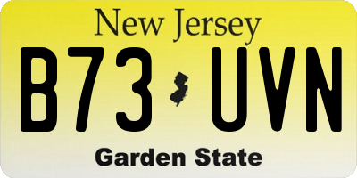 NJ license plate B73UVN
