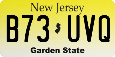 NJ license plate B73UVQ