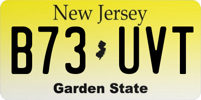 NJ license plate B73UVT