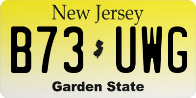 NJ license plate B73UWG