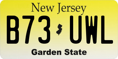 NJ license plate B73UWL