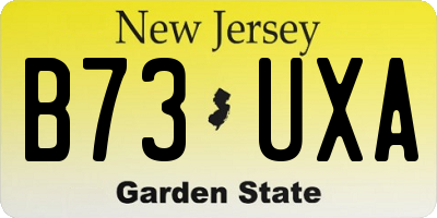 NJ license plate B73UXA